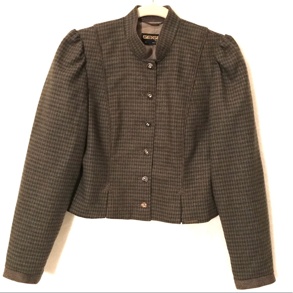 Vintage Geiger Austria wool tweed jacket Sz36
